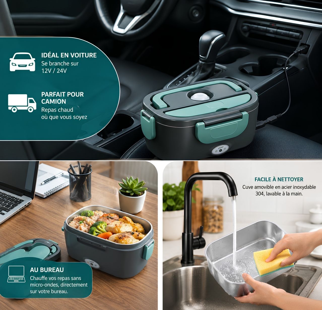 Portable Electric Lunch Box – Heat Your Meals Anywhere | Car, Office & Home