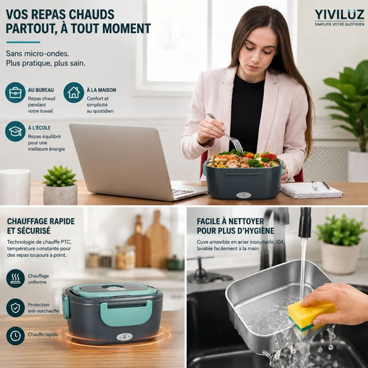 Portable Electric Lunch Box – Heat Your Meals Anywhere | Car, Office & Home