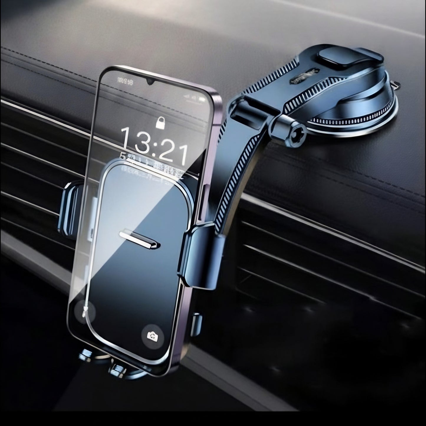 DriveGrip™ by SEAMETAL – Support Téléphone Voiture Premium 360° | Tableau de Bord & GPS