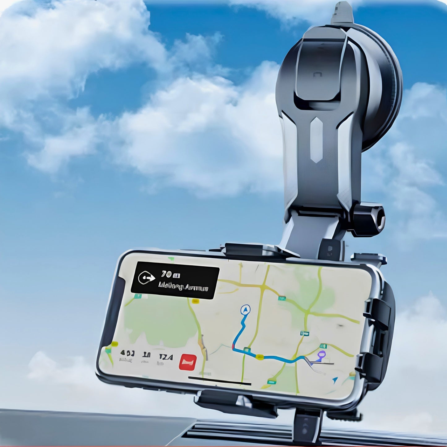 DriveGrip™ by SEAMETAL – Support Téléphone Voiture Premium 360° | Tableau de Bord & GPS