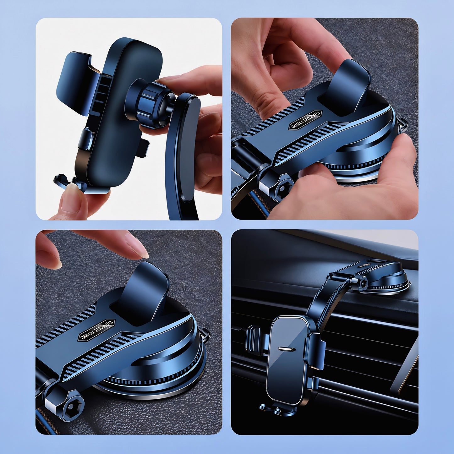 DriveGrip™ by SEAMETAL – Support Téléphone Voiture Premium 360° | Tableau de Bord & GPS