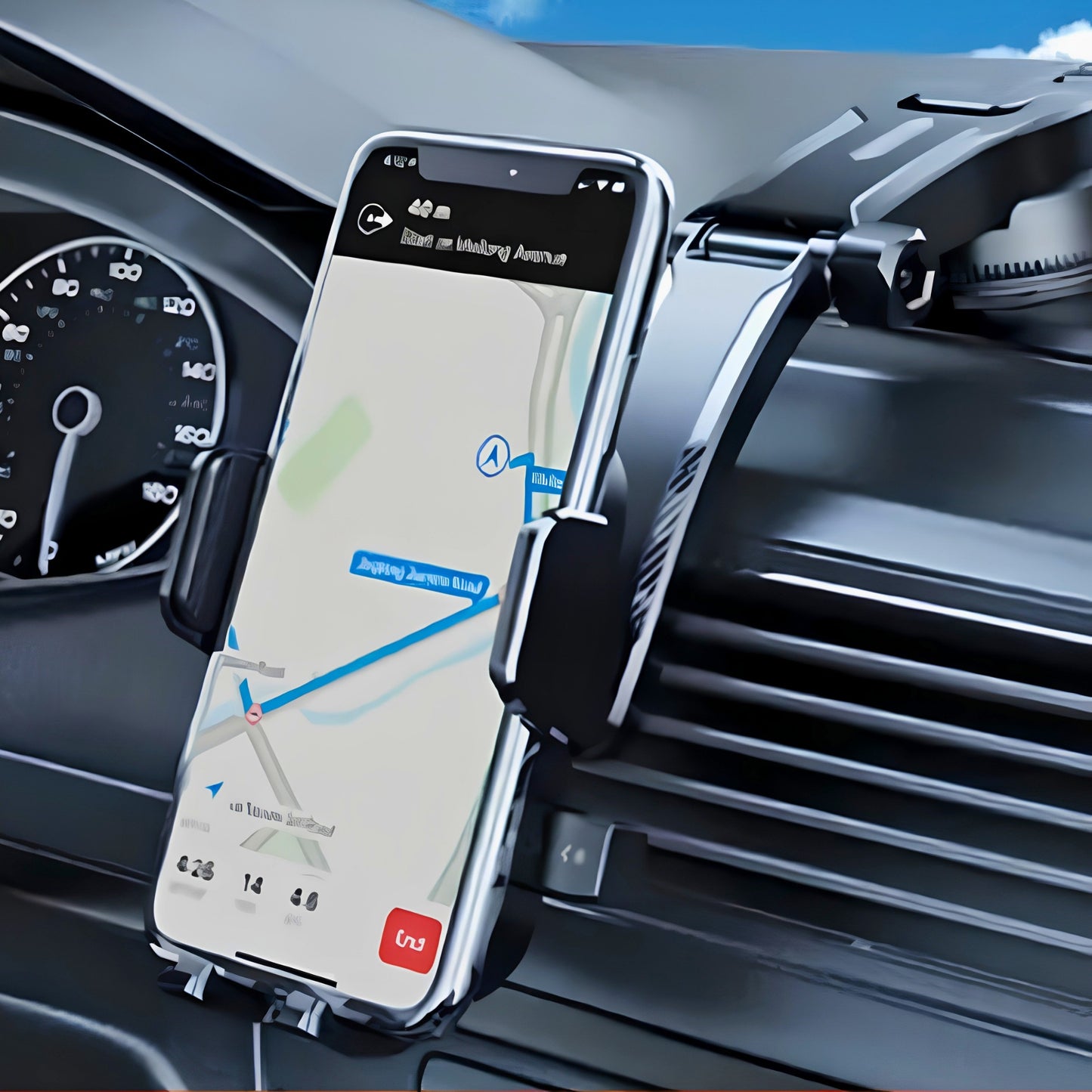 DriveGrip™ by SEAMETAL – Support Téléphone Voiture Premium 360° | Tableau de Bord & GPS