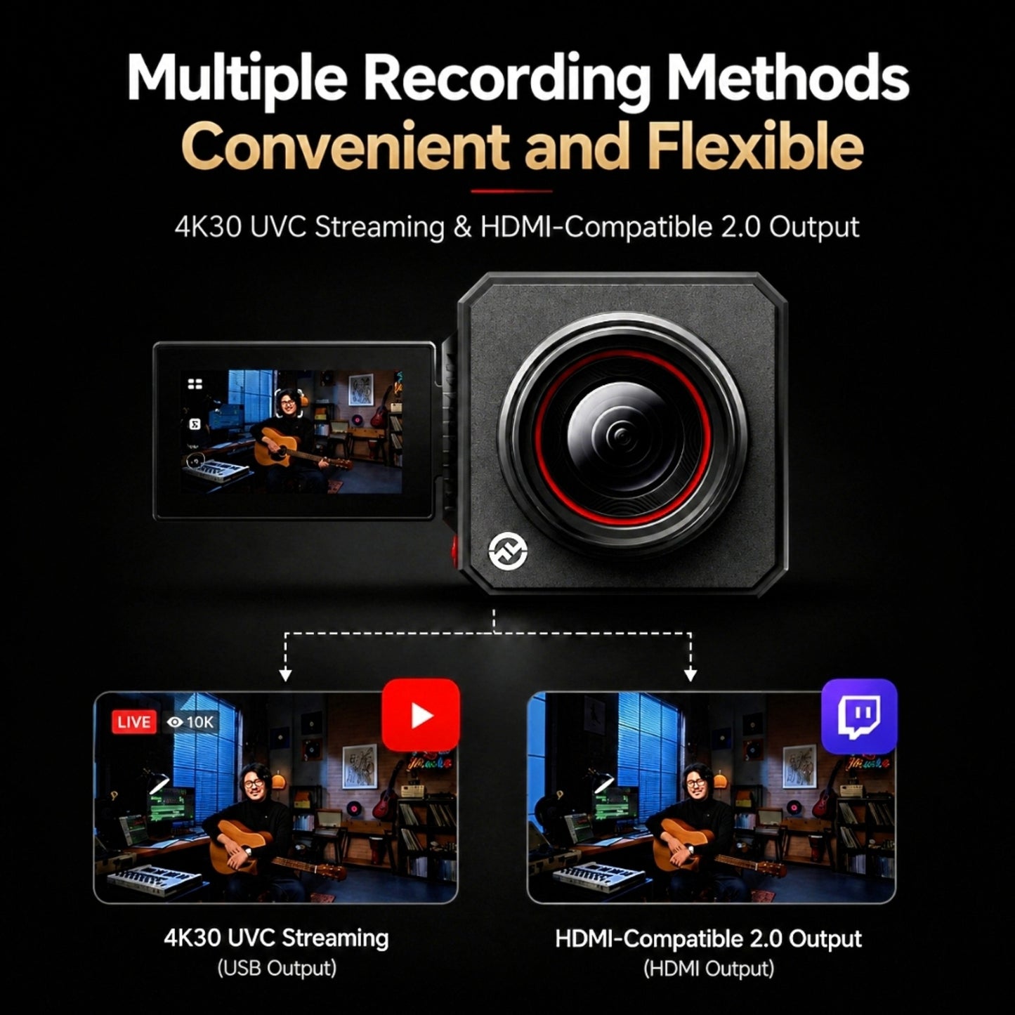 Hollyland VenusLiv Air – Caméra 4K Pro Live Streaming