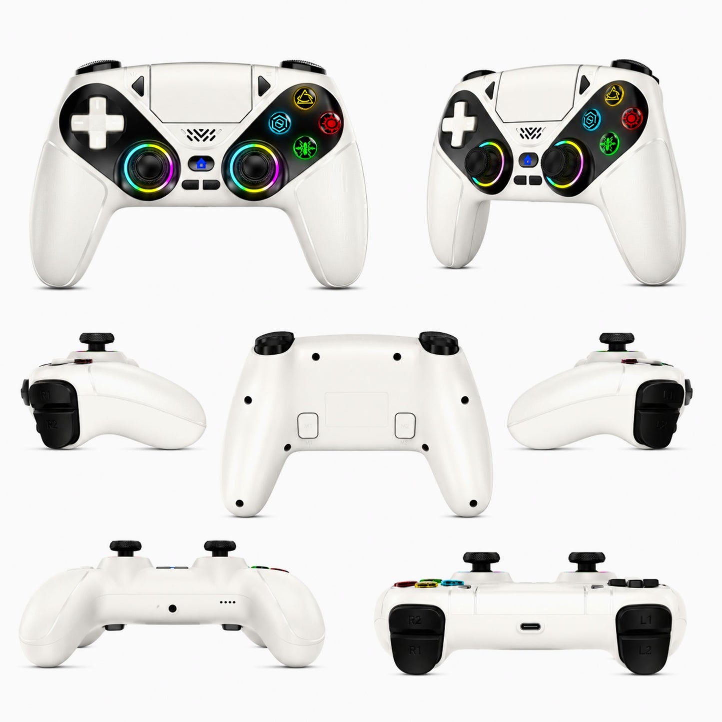 YiviGame™ Elite RGB Wireless Controller – Hall Effect • Turbo • Macro • PS5 / PC