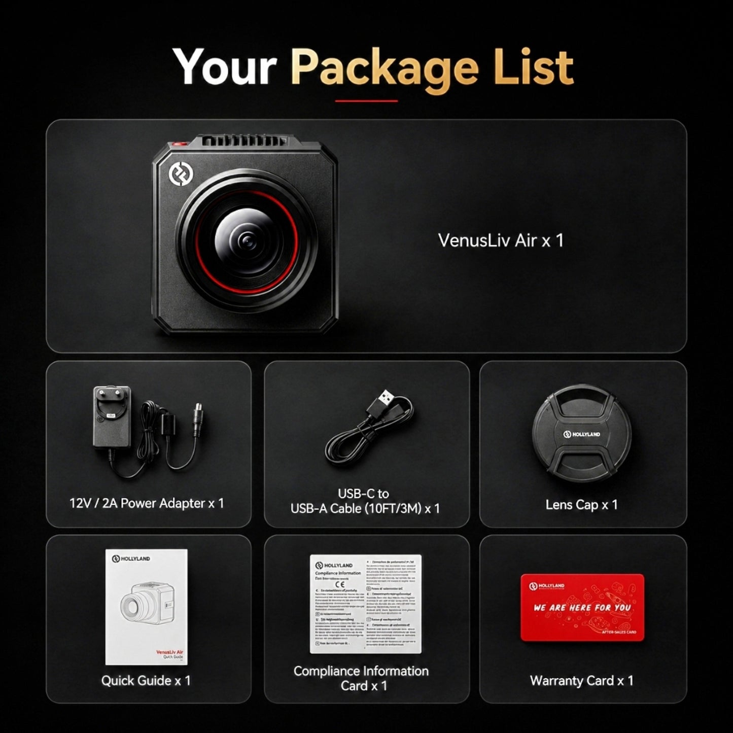 Hollyland VenusLiv Air – Caméra 4K Pro Live Streaming