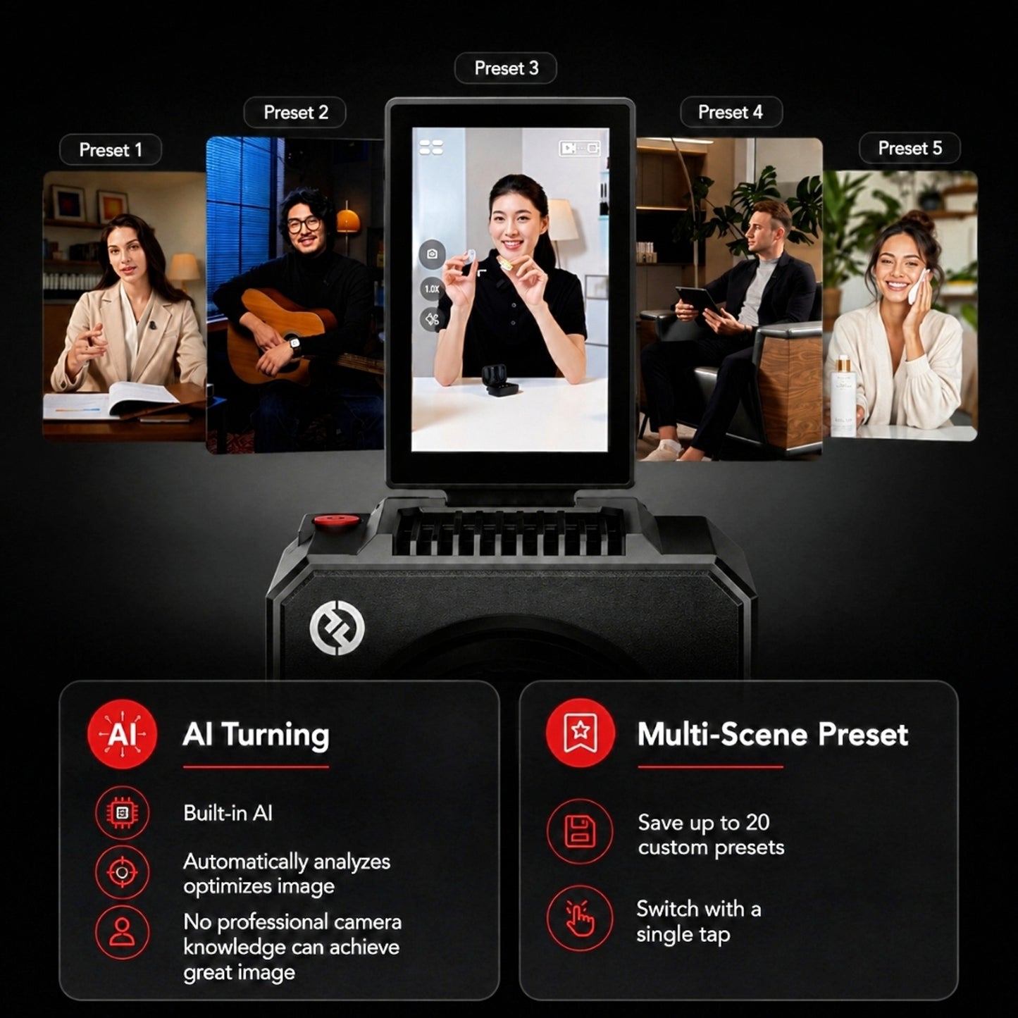 Hollyland VenusLiv Air – Caméra 4K Pro Live Streaming