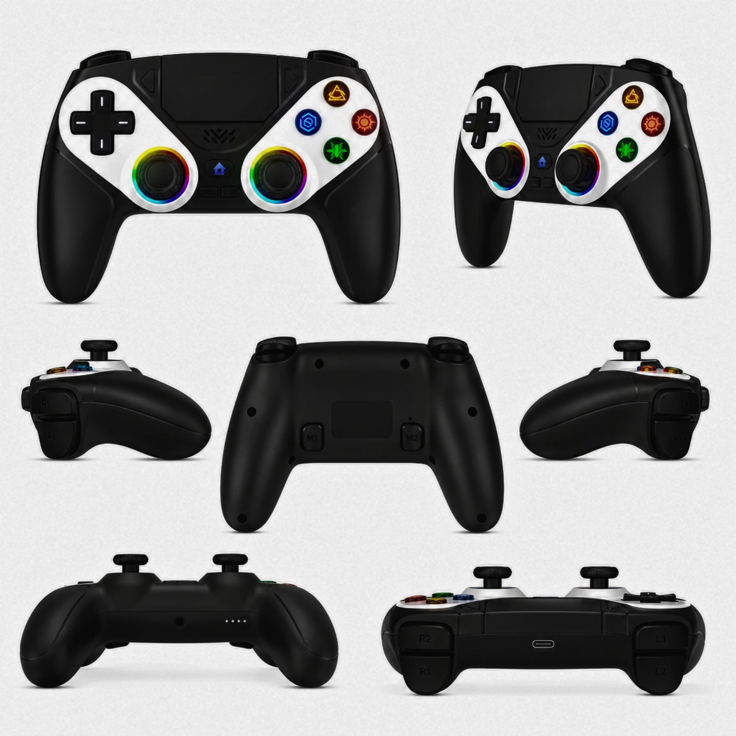 YiviGame™ Elite RGB Wireless Controller – Hall Effect • Turbo • Macro • PS5 / PC